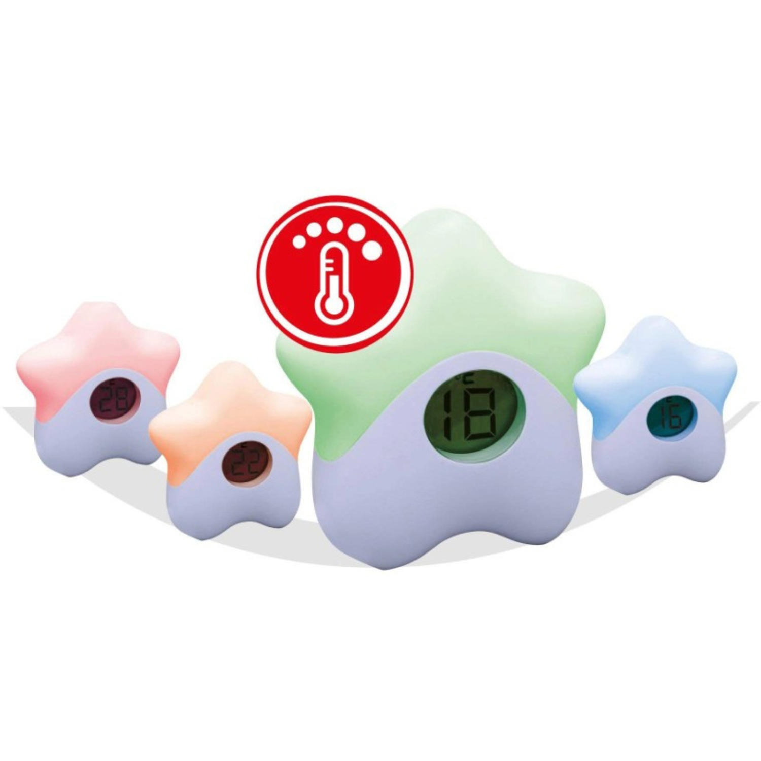 ABUS Baby Nachtlicht mit Temperaturanzeige vier Farbenstufen JC8650 LILY