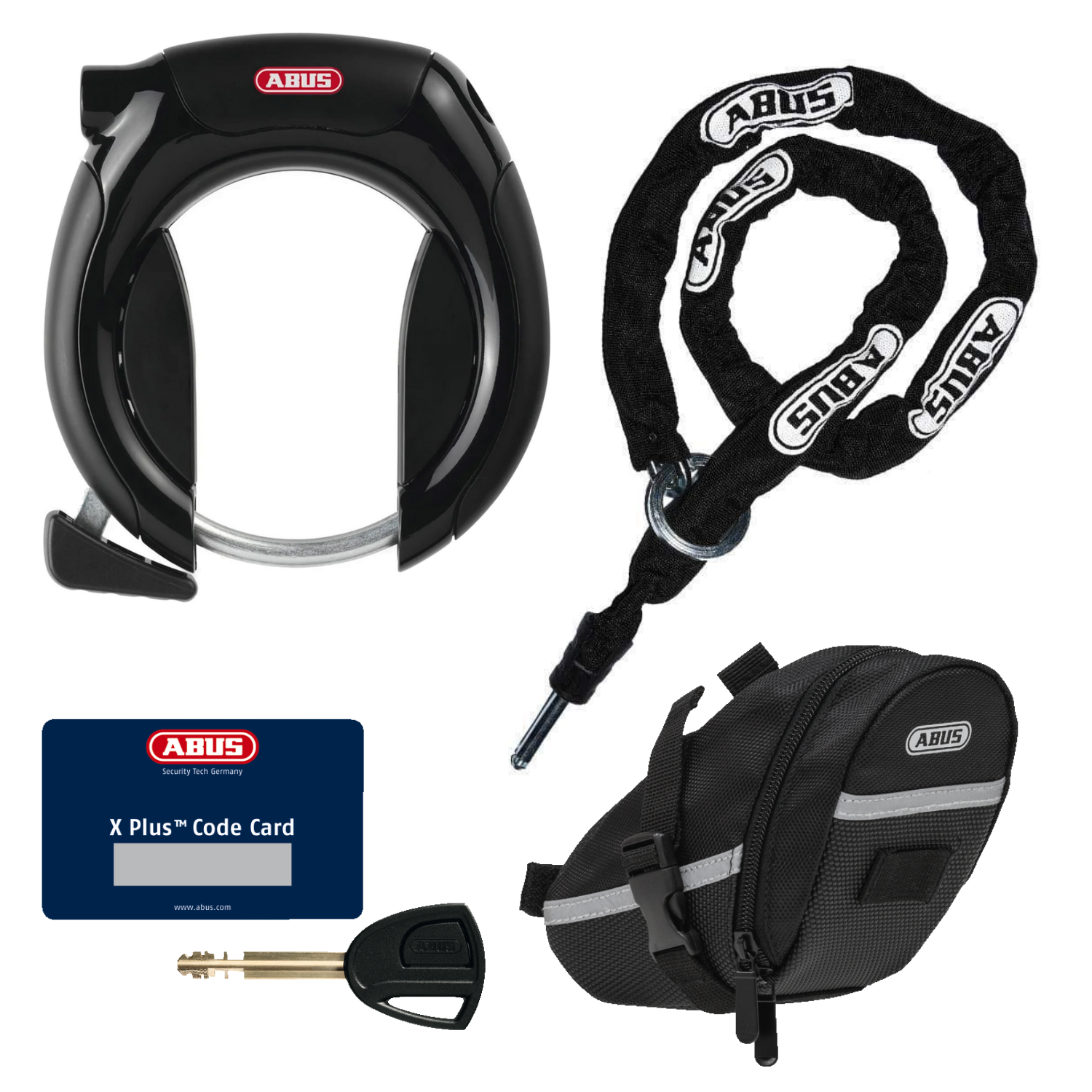 ABUS PRO SHIELD XPlus 5950 NR schwarz + Stahlkette 6KS/85 + Tasche ST5950