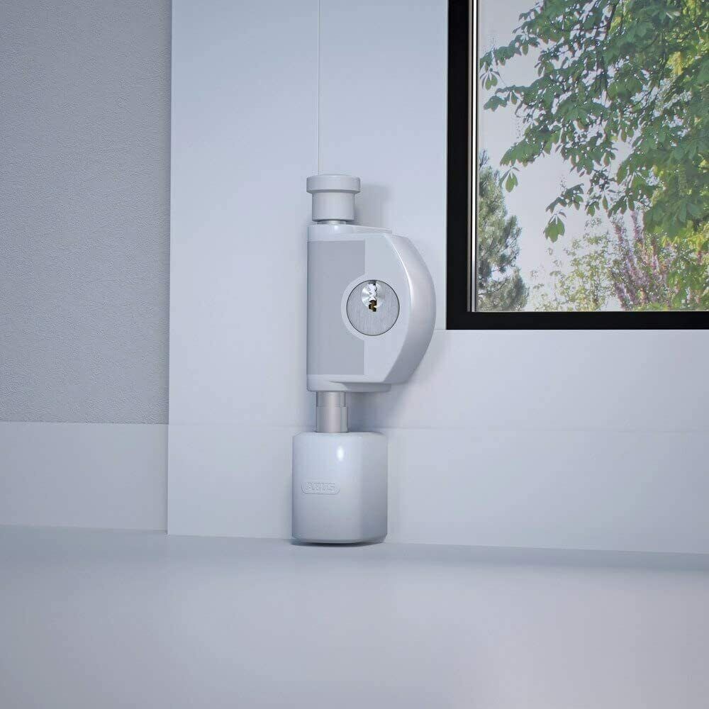 ABUS FTR70 Fenstersicherung Zusatzsicherung Gleichschließend für Schiebefenster  Schiebtüre Weiß