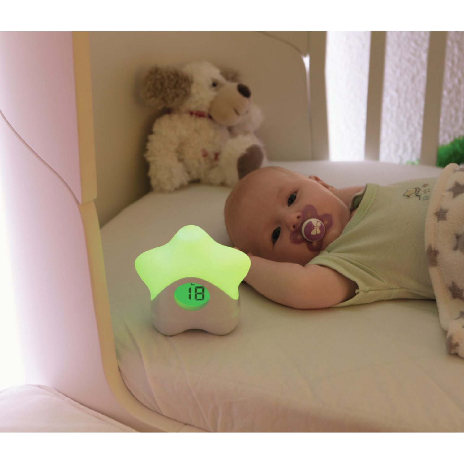 ABUS Baby Nachtlicht mit Temperaturanzeige vier Farbenstufen JC8650 LILY