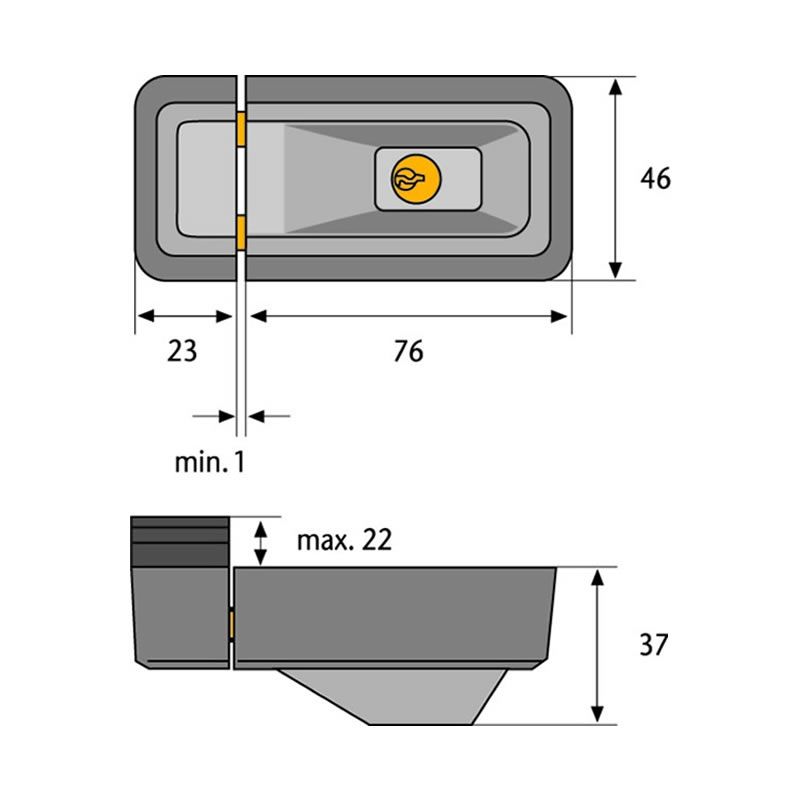 ABUS 3010 Fenstersicherung Universal-Zusatzschloss weiss und braun